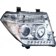 Nissan Navara 05 Chrome Projector Headlamp w Ring & LED